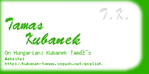 tamas kubanek business card
